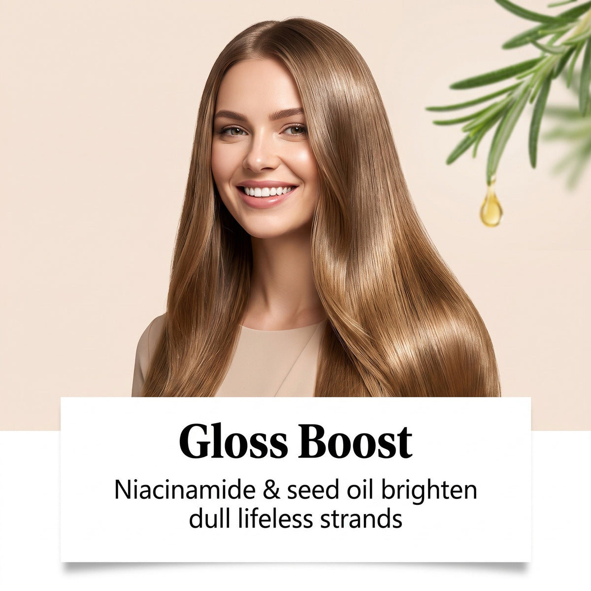Woman with smooth, glossy hair